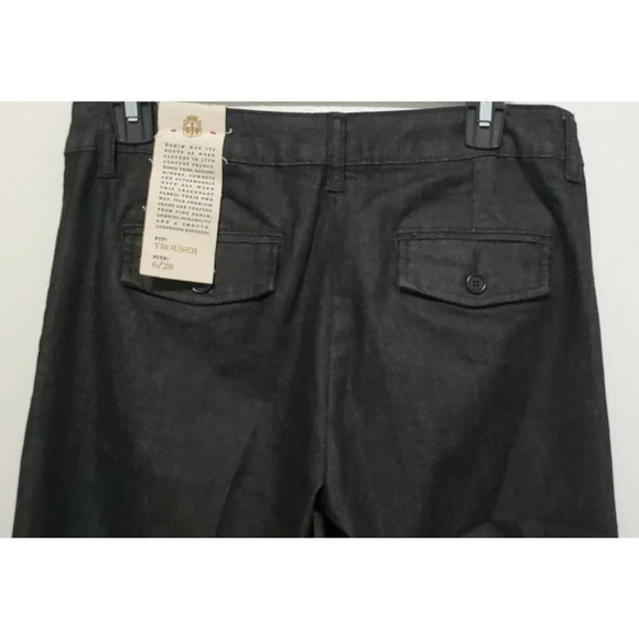 Black Denim Trouser Style Dress Slacks No Brand - Picture 5 of 8